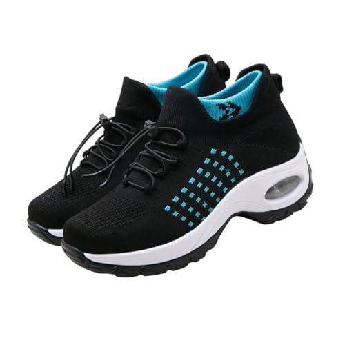 LIGIGWASH Atmungsaktive Damen Sportschuhe mit Luftkissensohle rutschfeste Outdoor Laufschuhe Bequeme Freizeitschuhe für Frühling und Herbst Stabile Fersenkonstruktion Stoßdämpfende Sohlen von LIGIGWASH