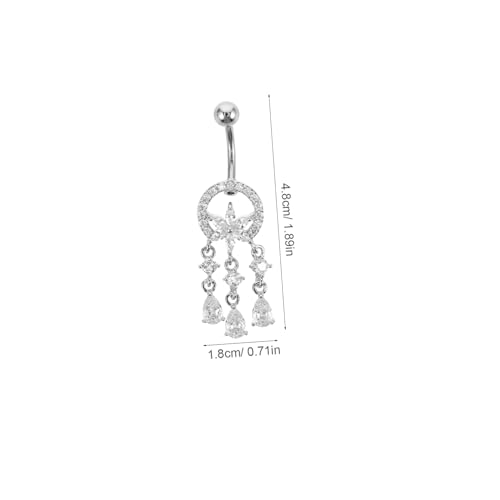 LIGIGWASH Bauchnabelpiercing Dreamcatcher Design Hautfreundlich Komfortabel Damen Körperschmuck Trendiger Bauchnabel Ring Irritationen von LIGIGWASH
