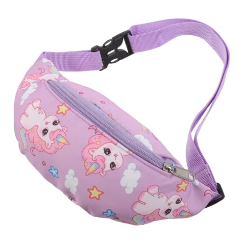LIGIGWASH Bauchtasche Verstellbar Leichte Crossbody Gürteltasche mit Buntem Muster für Mädchen Kleinkinder Reise Schule Alltag Kompakte Sling Tasche von LIGIGWASH
