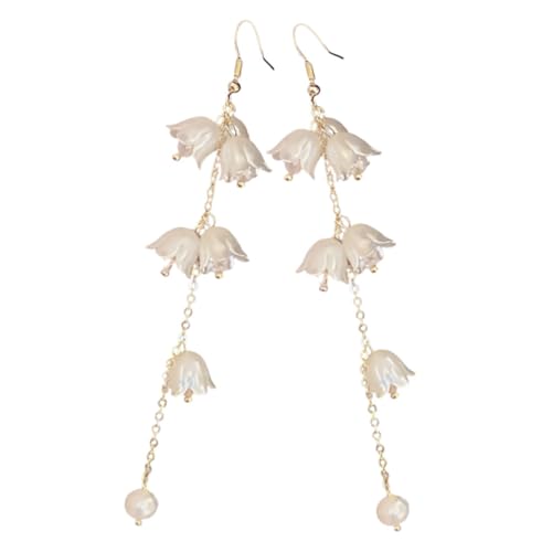 LIGIGWASH Bell Blüten Ohrhänger mit Perlen Leichte Ohrringe mit Hook Verschluss Damen Schmuck Elegant für Alltag und Besondere Anlässe LIGIGWASH Bell Blüten Ohrhänger mit Perlen Leichte Ohrringe mit Hook Verschluss Damen Schmuck Elegant für Alltag und Besondere Anlässe von LIGIGWASH