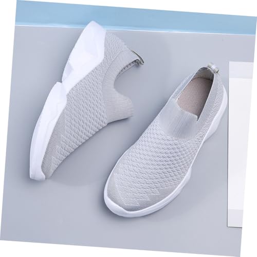 LIGIGWASH Bequeme Damen Freizeitschuhe Atmungsaktiv Mesh Leicht Ganzjährig rutschfest Outdoor Running Sneaker Schnürsenkellos für Alltag und Spaziergänge von LIGIGWASH