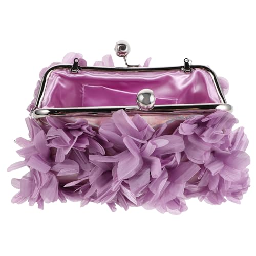 LIGIGWASH Blumen Clutch Tasche Damen Abendtasche mit Blumendesign Kompakte Handtasche für Hochzeit Party Gala Formal Events von LIGIGWASH