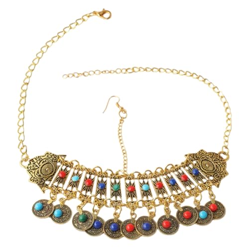 LIGIGWASH Bohemian Vintage Halskette und Haarschmuck Damen Leichtes Multifunktionales Schmuckset Klassischer Retro Stil Tragbar Accessoire für Besondere Anlässe von LIGIGWASH