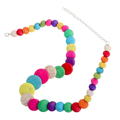 LIGIGWASH Boho Halskette mit Bunten Perlen Handgefertigt Langlebig Elegant für Damen Modisches Strandaccessoire Kreative Statement kollektion von LIGIGWASH