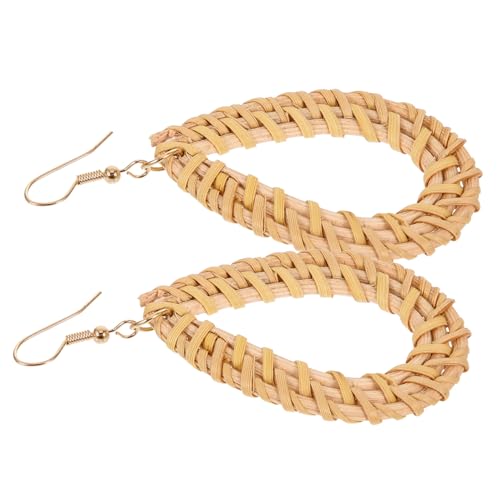 LIGIGWASH Boho Rattan Gewebte Ohrringe Damen Handgefertigte Leichte Dangle Ohrringe für Strand Alltag Party und Geometrische Tropfenform Luftiges Design LIGIGWASH Boho Rattan Gewebte Ohrringe Damen Handgefertigte Leichte Dangle Ohrringe für Strand Alltag Party und Geometrische Tropfenform Luftiges Design von LIGIGWASH