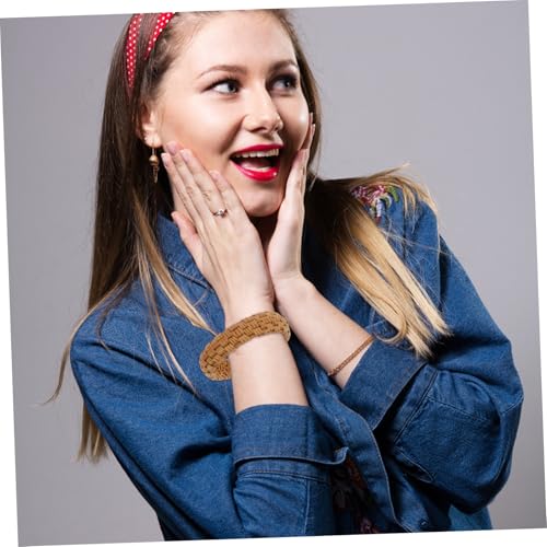 LIGIGWASH Boho armband Damen Handmade Rattan Flechtarmband Vintage Breit Leicht Natürlich Schmuck für Hochzeit Party Jubiläum von LIGIGWASH