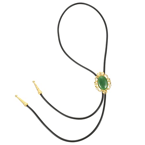 LIGIGWASH Bolo Tie Halskette Für Frauen Retro Agate Verstellbare Western Schmuck Für Partys Fashion Shows Und Alltag Einzigartiges Design Mit Metallspitzen No Grün von LIGIGWASH