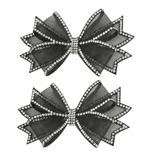 LIGIGWASH Bowknot Schuhcharms für Damen Pumps Teiliges Abnehmbare DIY Hochzeitsschuhdekoration Schwarze Schleifen mit Funkelnden Strasssteinen für Besondere Anlässe LIGIGWASH Bowknot Schuhcharms für Damen Pumps Teiliges Abnehmbare DIY Hochzeitsschuhdekoration Schwarze Schleifen mit Funkelnden Strasssteinen für Besondere Anlässe von LIGIGWASH