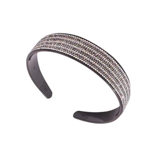 LIGIGWASH Breiter Haarreif mit Zähnen Rutschfestes Funkelndes Haarschmuck Accessoire für Hochzeit Party und Festliche Anlässe Eleganter Glitzer Haarreifen für Damen und Brautjungfern Graue von LIGIGWASH