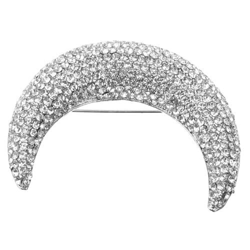 LIGIGWASH Mondbrosche Anstecknadel für Frauen Strass Brosche für Kleidung Sicherheitsbrosche für Alltag und Besondere Anlässe Langlebige Metallnadel für Taschen und Schals von LIGIGWASH