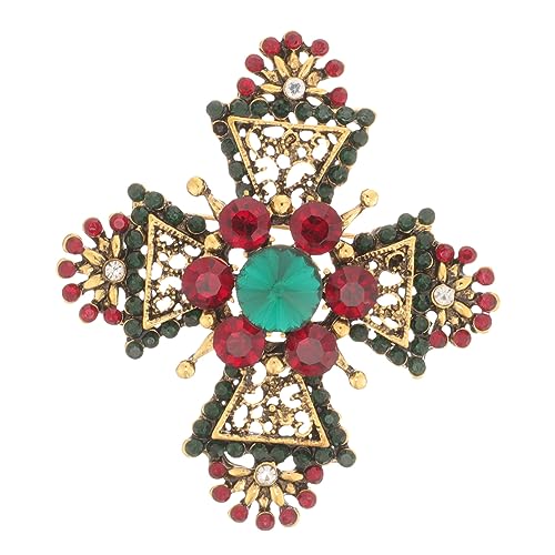 LIGIGWASH Vintage Brosche für Damen Zinklegierung Kreuzform Dekorative Anstecknadel Hochzeits und Party Accessoire von LIGIGWASH