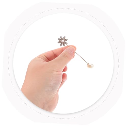 LIGIGWASH Brosche mit Künstlicher Perle und Blumenmotiv Stabile Anstecknadel aus Robustem Legierungsmetall Dekorative Sicherheitsbrosche für Hut Anzug Schal und Mantel Geeignet für Damen und von LIGIGWASH