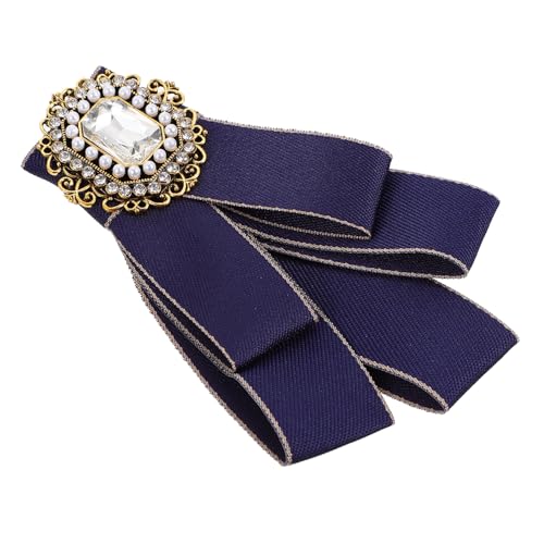 LIGIGWASH Brosche mit Schleifen Design Feine Handwerkskunst Strahlende Blaue Gläser Modische Anstecknadel für Damen Geeignet für Hochzeiten Partys und Formelle Anlässe von LIGIGWASH