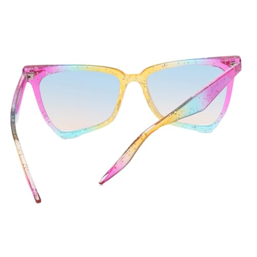 LIGIGWASH Bunte Cat Eyes Sonnenbrille Party Sonnenbrille Damen Uv Schutz Leicht und Komfortabel Lustige Regenbogen Brille für Partyzubehör und Festveranstaltungen von LIGIGWASH