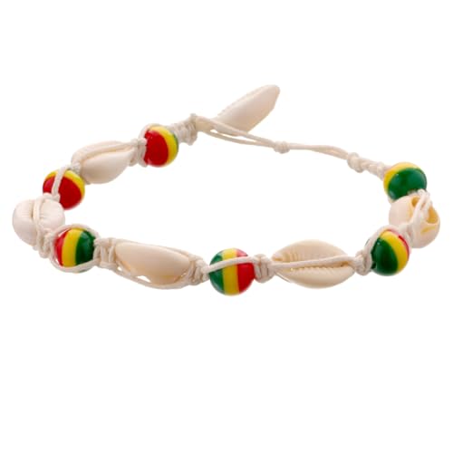 LIGIGWASH Bunte Holzperlen Fußkette mit Handgefertigte Knöchelketten für Damen Boho Fußschmuck für Strandpartys Hochzeiten und Yoga von LIGIGWASH