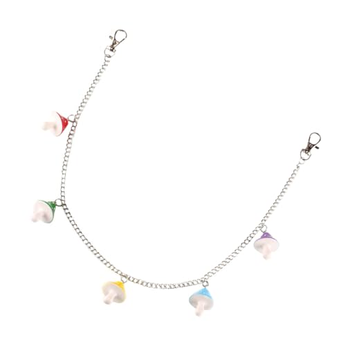 LIGIGWASH Bunte Pilz Hosenkette aus Einlagige Taillenkette für Damen und Mädchen Modischer Hip Hop Gürtelanhänger Verstellbar Vielseitig Kombinierbar Trendiges Accessoire für Jeans und von LIGIGWASH