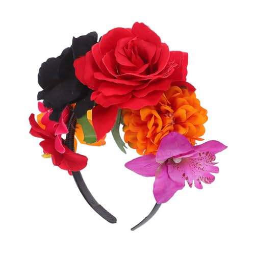 LIGIGWASH Bunte Stoffblumen Haarband mit Lebendigen Farben Stirnband für Frauen und Mädchen für Festivals Hochzeiten und Geburtstagspartys Design und Vielseitige Verwendung von LIGIGWASH
