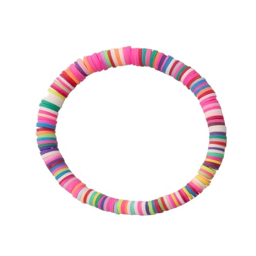 LIGIGWASH Buntes Boho armband Polymer Clay Elastisch Wasserfest Vielseitig Damen Schmuck Strandmode Mehrschichtiges Armband für Party Alltag und Sommer von LIGIGWASH