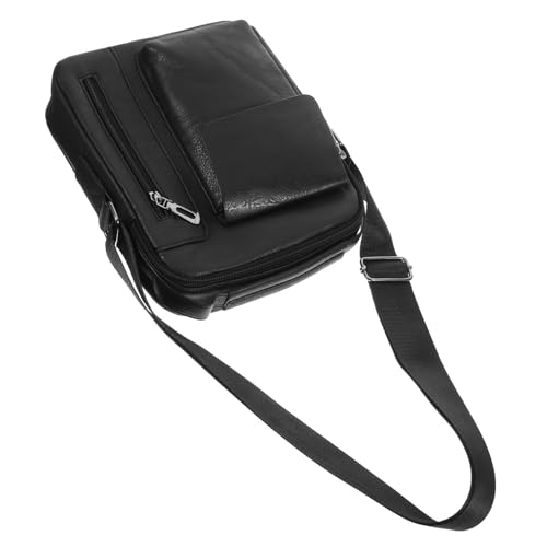 LIGIGWASH Business Herren Umhängetasche Schwarz Langlebige Geräumige Crossbody Tasche Multifunktional für Business Freizeit und Outdoor Schultertasche mit Großem Fassungsvermögen von LIGIGWASH