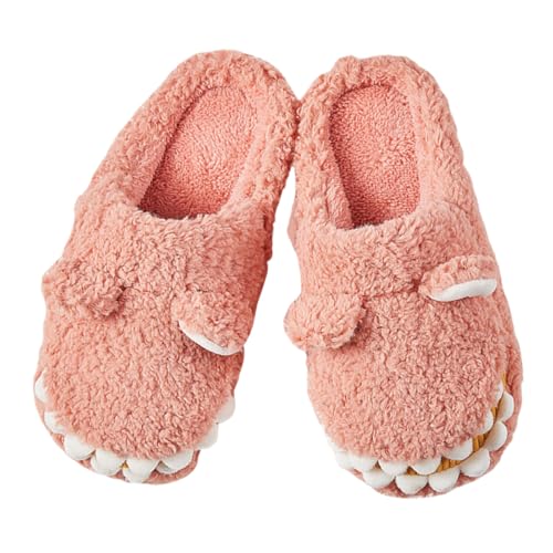 LIGIGWASH Cartoon Hausschuhe Krokodil Design Warm Gefüttert Rutschfeste Sohle Herbst Winter Home Slipper Damen Herren Komfortable Baumwolle Pantoffeln von LIGIGWASH