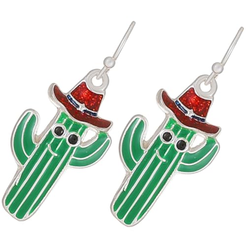 LIGIGWASH Cartoon Kaktus Ohrringe Damen Baumelnde Schmuck Leichtes Design Süße Ohrhänger Für Alltag Party Mädchen von LIGIGWASH