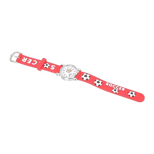 LIGIGWASH Cartoon Kinderuhr Fußball Design Leicht zu Lesendes für Jungen Perfektes für Bequemes Armband von LIGIGWASH