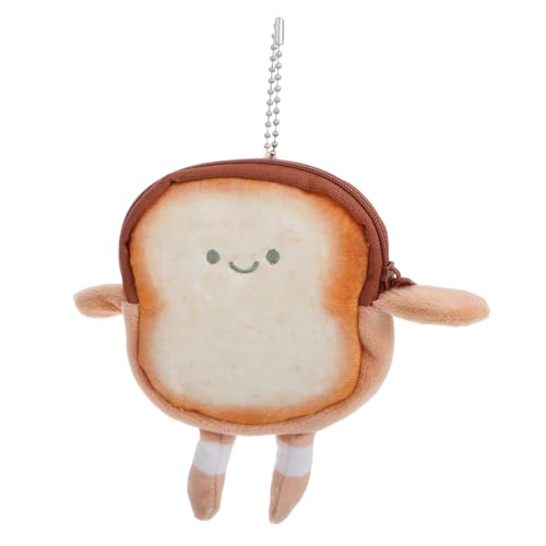 LIGIGWASH Kawaii Toast Geldbörse Kreativer Weicher Cartoon-münzbeutel Für Und Kopfhörer Lustiges Und Einzigartiges Design Für Unterwegs Und Kleine Aufbewahrung von LIGIGWASH