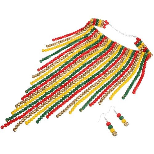 LIGIGWASH Holzhalskette Mit Perlen Für Damen Vintage-stil Halskette Aus Holzperlen Und Leicht Und Komfortabel Tragbar Für Alltag Und Besondere Anlässe von LIGIGWASH