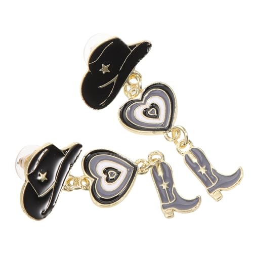 LIGIGWASH Cowgirl Western Ohrringe Damen Mehrlagig Leicht Modisch Stiefel Hut Design Geburtstag Valentinstag Party Schmuck von LIGIGWASH