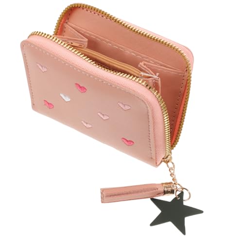 LIGIGWASH Cute Damen Geldbörse Kompakte Reißverschluss Clutch Modisches Portemonnaie für Karten und Münzen für Shopping und Reisen Leicht und Langlebig von LIGIGWASH
