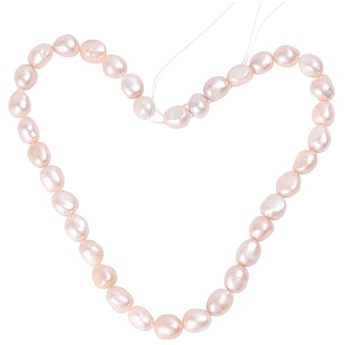 LIGIGWASH Selbstgemacht Perlenkette 9-10mm Barockperlen Aus Natürlichem Material Für Damen Bunte Halskette Zum Selbermachen 36cm Mit 35 Perlen von LIGIGWASH
