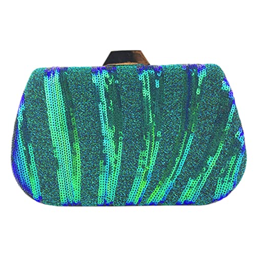LIGIGWASH Damen Abendtasche Grün mit Kreativen Pailletten Modische Handtasche für Partys und Festliche Anlässe Mittelgroß Strapazierfähiges Material als von LIGIGWASH
