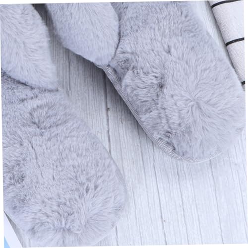 LIGIGWASH Damen Baumwoll Hausschuhe Winter Rutschfest Gepolstert Warm Plüsch Flip Flops für Zuhause Komfortabel Atmungsaktiv von LIGIGWASH