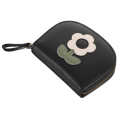 LIGIGWASH Damen Geldbörse Klein Portemonnaie mit Kartenfächern Multifunktionale Clutch für Reisen und Alltag Zipper Verschluss für Elegantes Design Schwarz von LIGIGWASH