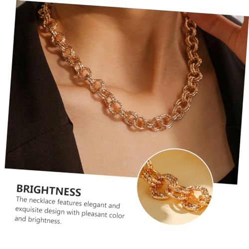 LIGIGWASH Damen Halskette Doppelschichtig mit Rundem Anhänger Modeschmuck Kreatives Design Langlebig und Alltagstauglich für Besondere Anlässe und Geschenkideen von LIGIGWASH