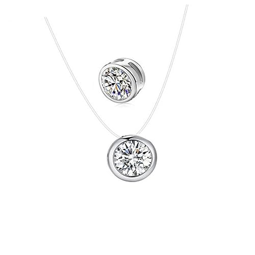 LIGIGWASH Damen Halskette mit Elegantem Kristallanhänger Transparente Angelschnur für Partys Hochzeiten und Besondere Anlässe Zierlicher Modeschmuck für Frauen und Mädchen LIGIGWASH Damen Halskette mit Elegantem Kristallanhänger Transparente Angelschnur für Partys Hochzeiten und Besondere Anlässe Zierlicher Modeschmuck für Frauen und Mädchen von LIGIGWASH