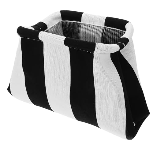 LIGIGWASH Damen Kosmetiktasche Handliche Clutch mit Streifenmuster Kleine Schminktasche für Reise und Alltag Praktische Make Up Tasche mit Sicherem Verschluss Modische Handtasche für Frauen von LIGIGWASH