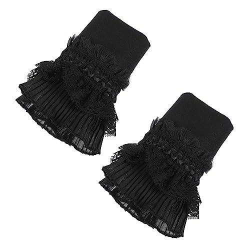 LIGIGWASH Damen Lace Fake Cuff Spitzen Ärmel Einsatz Weiche Hautfreundliche Spitze Abnehmbar Langlebig Vielseitig für Pullover Hemden Modeaccessoires von LIGIGWASH