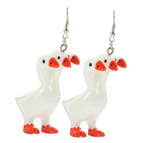 LIGIGWASH Damen Ohrringe Dangle mit Drei Gänseköpfen Leichte Langlebige Ohrhänger für Frauen Modischer Schmuck für Alltag Geburtstag Hochzeit und von LIGIGWASH