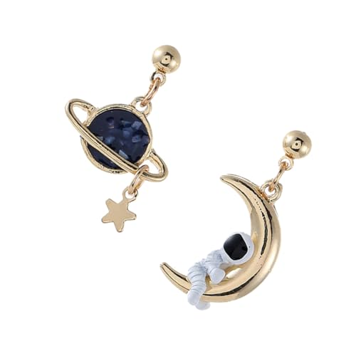 LIGIGWASH Damen Ohrstecker Mond Planet Design Asymmetrisch Leicht und Langlebig Boho Schmuck Für Alltag Reise Büro von LIGIGWASH