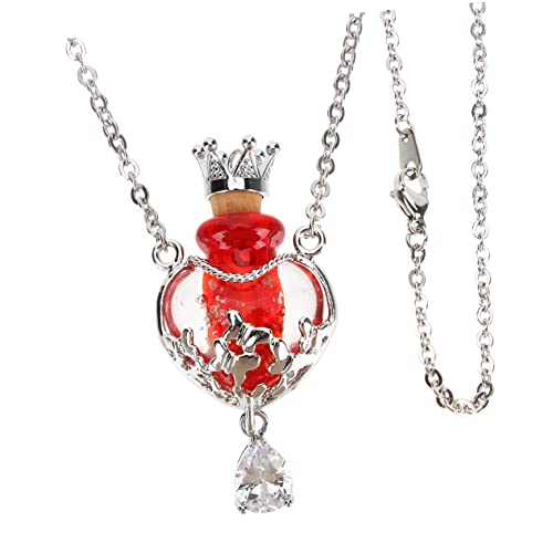 LIGIGWASH Flaschenhalskette Mit Glasanhänger Für Damen Aromatherapie-halskette Als Herzhalskette Schlichte Minimalistische Kleine Halskette Mit Flaschenanhänger Für Ätherische Öle von LIGIGWASH