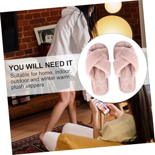 LIGIGWASH Damen Plüsch Hausschuhe mit Dicker Sohle Rutschfest Atmungsaktiv Ergonomisch Geformt Offen Warme Herbst Winter wohnpantoffeln Kuschelige Leichte Slippers für Zuhause LIGIGWASH Damen Plüsch Hausschuhe mit Dicker Sohle Rutschfest Atmungsaktiv Ergonomisch Geformt Offen Warme Herbst Winter wohnpantoffeln Kuschelige Leichte Slippers für Zuhause von LIGIGWASH