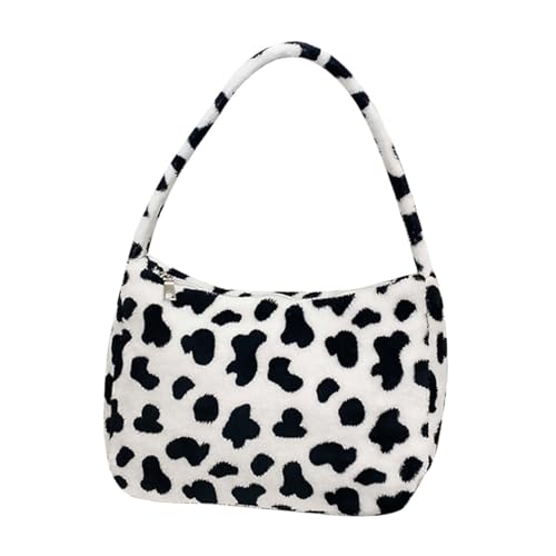 LIGIGWASH Damen Plüschtasche Kuh Muster Weiche Handtasche für Herbst Winter Vielseitig Einsetzbar Umhängetasche oder Schultertasche für Reisen LIGIGWASH Damen Plüschtasche Kuh Muster Weiche Handtasche für Herbst Winter Vielseitig Einsetzbar Umhängetasche oder Schultertasche für Reisen von LIGIGWASH