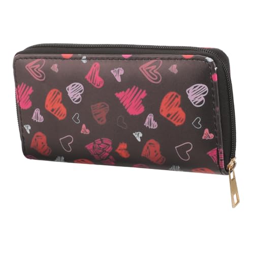 LIGIGWASH Damen Portemonnaie Lang mit Liebe Herzmotiv Große Kapazität Kartenhalter Leicht Praktisch für Alltag Reise von LIGIGWASH