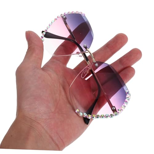 LIGIGWASH Damen Sonnenbrille Rahmen mit Strasssteinen Leichte Partybrille in Uv Schutz Kreative und Eyewear für Sommer und Alltag von LIGIGWASH