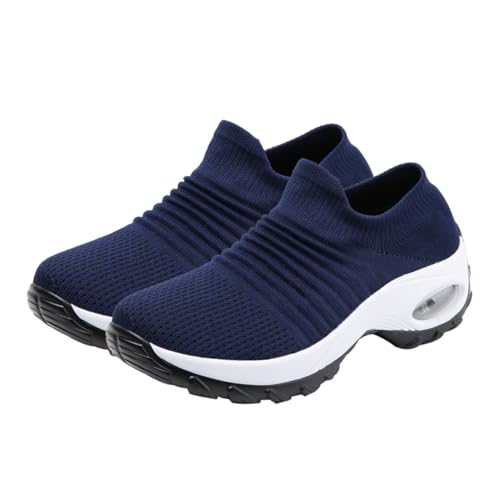 LIGIGWASH Damen Sportschuhe Große Atmungsaktive Sneaker Modisches Mesh Design Freizeit Turnschuhe Federnde Sohle für Gym und Alltag Bequemer Sitz von LIGIGWASH