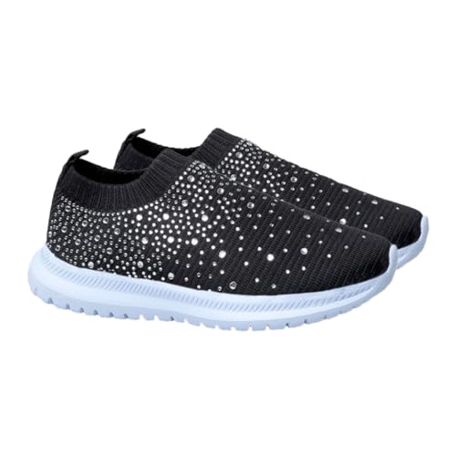 LIGIGWASH Damen Sportschuhe mit Niedrigem Absatz Atmungsaktive Netzstruktur Stabile Ferse Weiche Dämpfung Leichte und Langlebige Sneaker für Alltag und Reise von LIGIGWASH