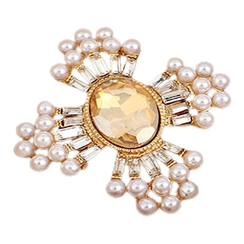 LIGIGWASH Dekorative Perlenbrosche Barock Brosche für Damen Eleganter Anstecker für Kleidung Schal Mantel Brosche mit Feiner Verarbeitung Einzigartiges Accessoire von LIGIGWASH