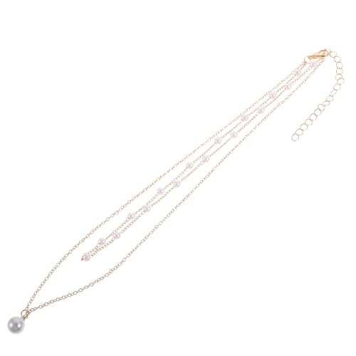 LIGIGWASH Mehrlagige Perlenkette Für Damen Doppellagige Halskette Schlichtes Design Leicht Zu Kombinieren Mit Verschiedenen Kleidungsstilen Für Partys Strand Und Alltag von LIGIGWASH