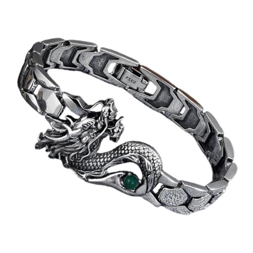 LIGIGWASH Drachenarmband Strapazierfähigem Zinklegierungsmaterial Modisches Herrenarmband mit Einzigartigem Drachenmotiv für Neujahrsfest und Besondere Anlässe LIGIGWASH Drachenarmband Strapazierfähigem Zinklegierungsmaterial Modisches Herrenarmband mit Einzigartigem Drachenmotiv für Neujahrsfest und Besondere Anlässe von LIGIGWASH